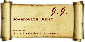 Jovanovits Judit névjegykártya