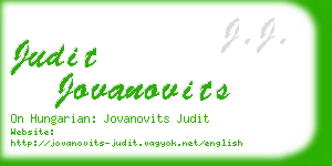judit jovanovits business card
